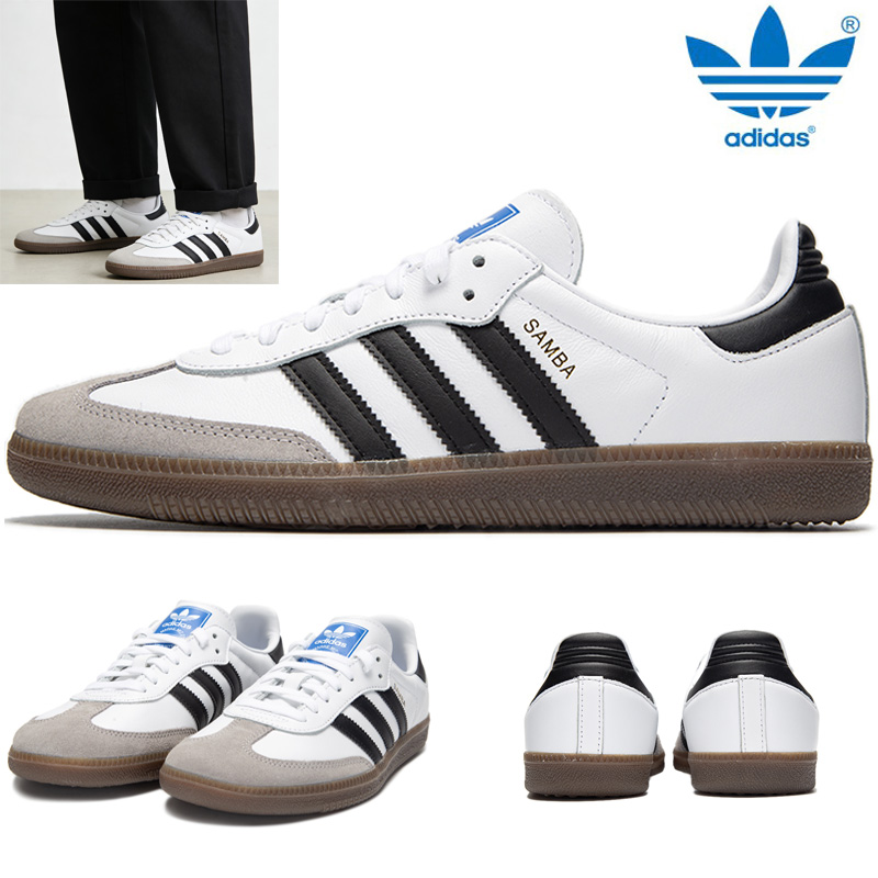Adidas Shoes Samba - อาดิดาส ซัมบา ออริจินัลรองเท้าผู้ชายผู้หญิง OG รองเท้าผ้าใบส้นเตี้ยสบายกีฬารองเท้าลำลอง B75806