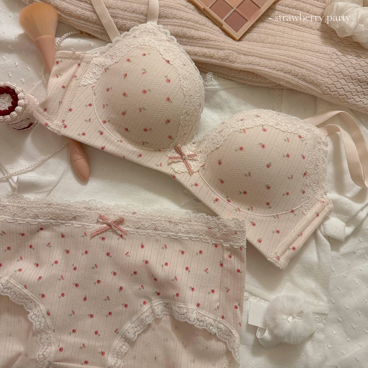 วัยรุ่นเซ็กซี่ลูกไม้ดอกไม้ Bra - Cotton Bra Everyday บทวิจารณ์และราคา